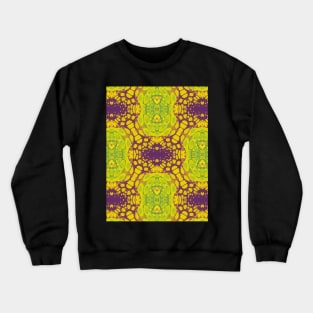 Sort of Psychedelic Purple and Pea Green Pattern - WelshDesignsTP004 Crewneck Sweatshirt
